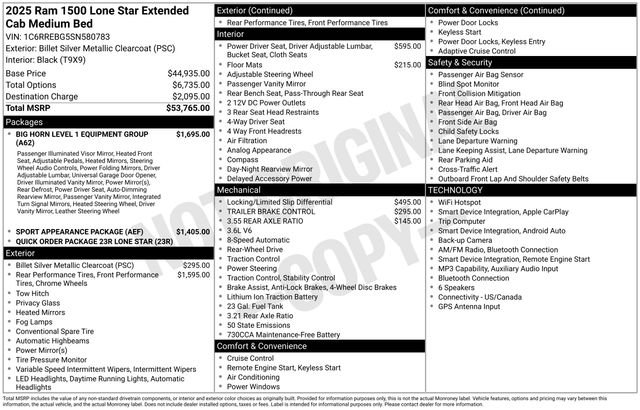 ram ram 1500 pickup 2025 1C6RREBG5SN580783 image ram ram 1500 pickup 2025 1C6RREBG5SN580783 image
